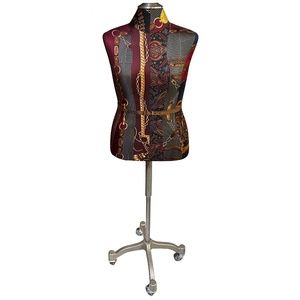 Vintage Dressmakers Form using Vintage Equestrian Ralph Lauren Silk Scarves
